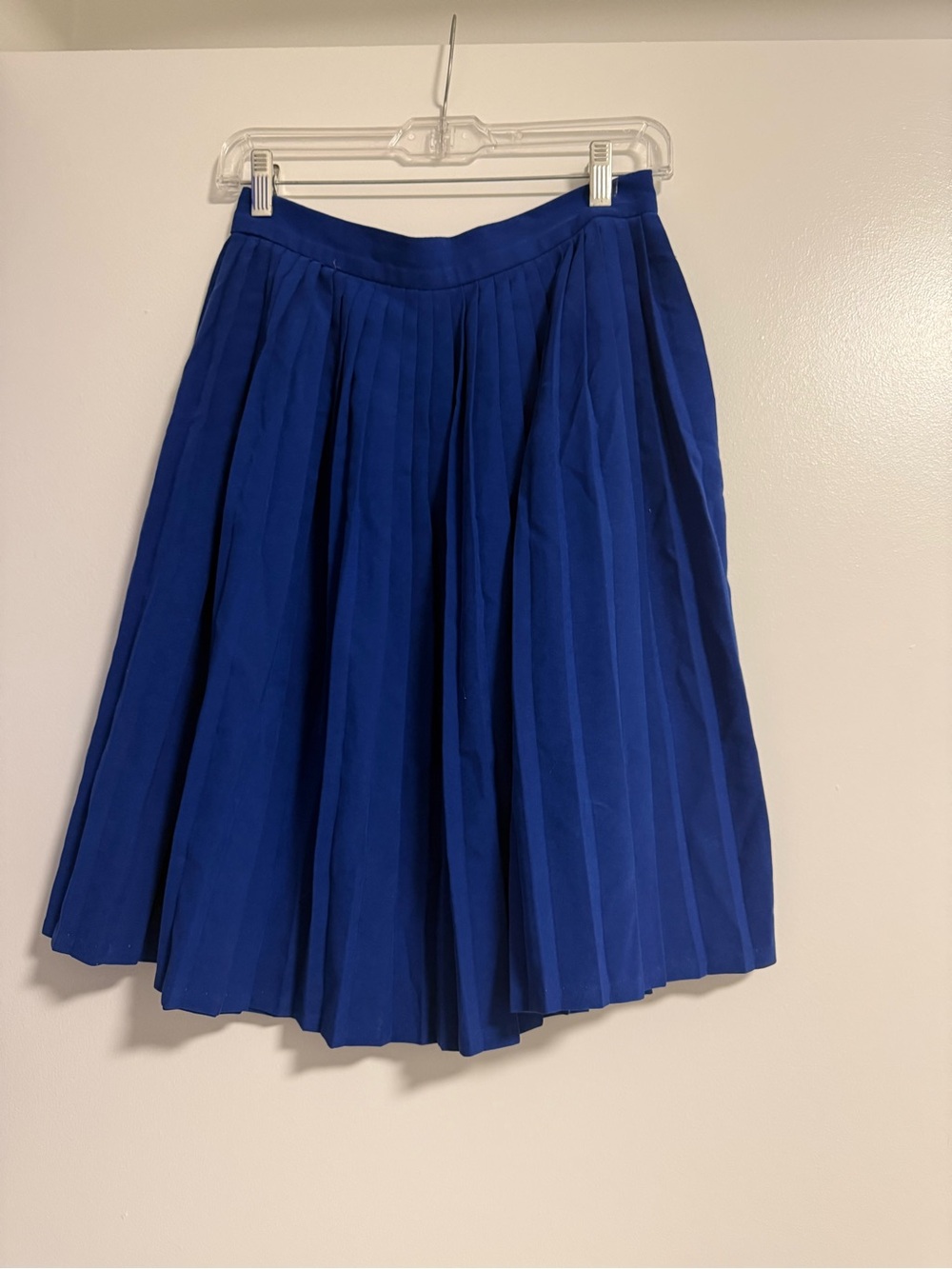 American Apparel Pleated Midi Skirt - Royal Blue